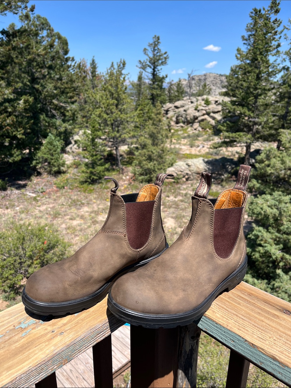 Blundstone Men's Classics #585 Chelsea Boots Rustic Brown Sz AU 8.5 = US M 9.5